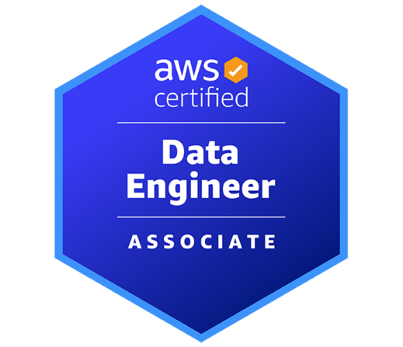 AWS Certified Data Engineer Associate badge.
