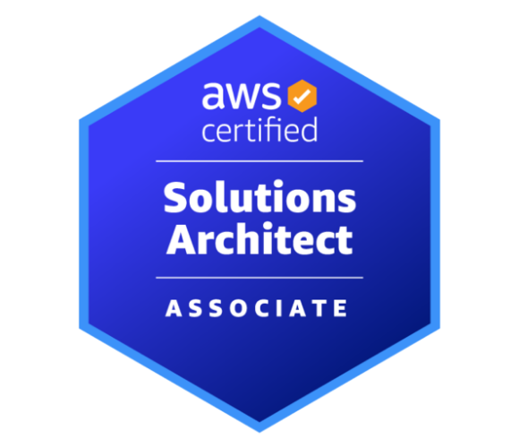 AWS Certified Solutions Architect Associate badge.