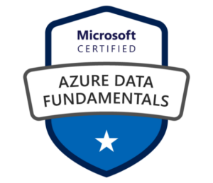 Microsoft Certified Azure Data Fundamentals badge.