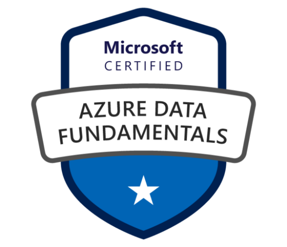 Microsoft Certified Azure Data Fundamentals badge.