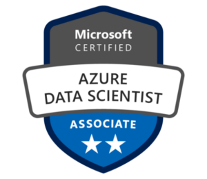 Microsoft Certified Azure Data Scientist Associate badge.