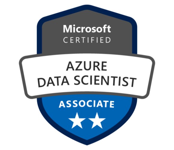 Microsoft Certified Azure Data Scientist Associate badge.