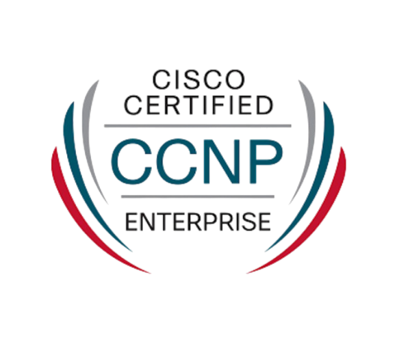 Cisco Certified CCNP Enterprise badge.