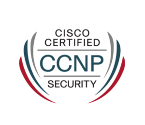 Cisco Certified CCNP Security badge.