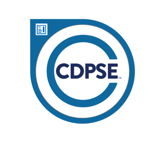 CDPSE certification badge.