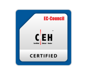 EC-Council Certified Ethical Hacker (CEH) certification badge.