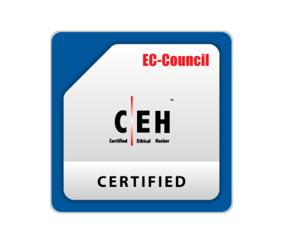 EC-Council Certified Ethical Hacker (CEH) certification badge.