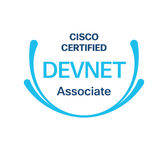 Cisco Certified DevNet Associate badge.