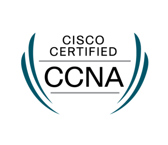 Cisco Certified Network Associate (CCNA) badge.