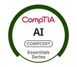 CompTIA AI CompCert Essentials Series badge.