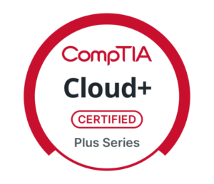 CompTIA Cloud+ Certified badge, Plus Series.