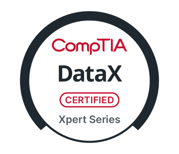 CompTIA DataX Certified badge from the Xpert Series.