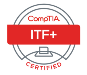 CompTIA ITF+ Certified badge.