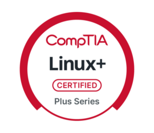 CompTIA Linux+ Certified badge.