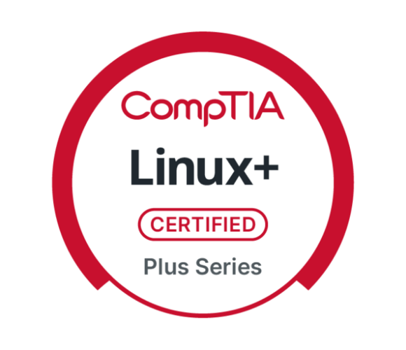 CompTIA Linux+ Certified badge.