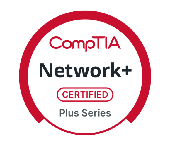 CompTIA Network+ Certified badge.