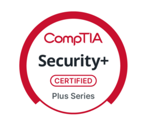 CompTIA Security+ Certified badge.