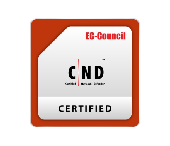 EC-Council Certified Network Defender (CND) certification badge.