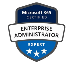 Microsoft 365 Certified Enterprise Administrator Expert badge.