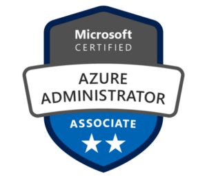 Microsoft Certified Azure Administrator Associate badge.