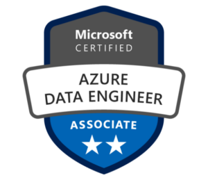 Microsoft Certified Azure Data Engineer Associate badge.