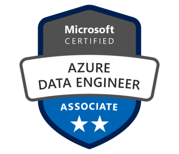 Microsoft Certified Azure Data Engineer Associate badge.