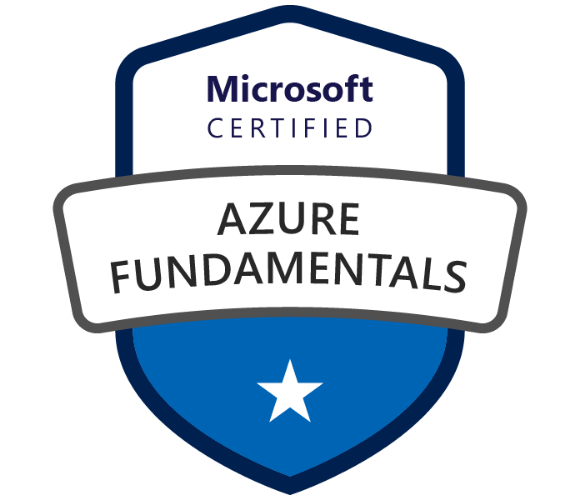 Microsoft Certified Azure Fundamentals badge.