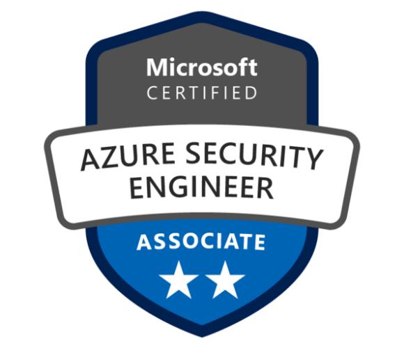 Microsoft Certified Azure Security Engineer Associate badge.