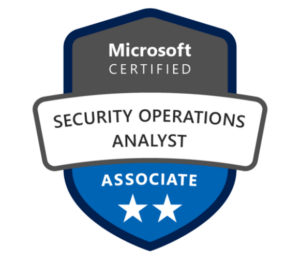 Microsoft Certified Security Operations Analyst Associate badge.