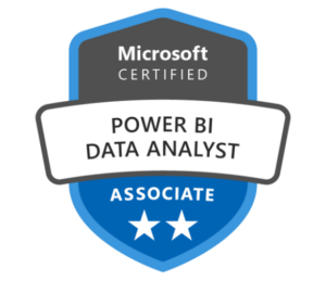 Microsoft Certified Power BI Data Analyst Associate badge.