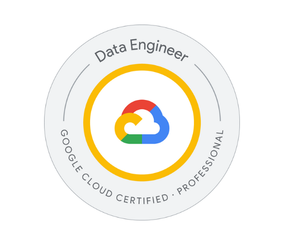 Google Cloud Certified Professional Data Engineer badge.