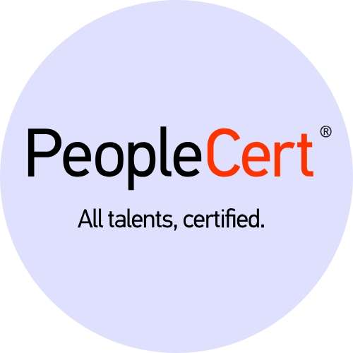 PeopleCert logo with the tagline "All talents, certified."