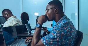 diverse group of students engaged in software testing training