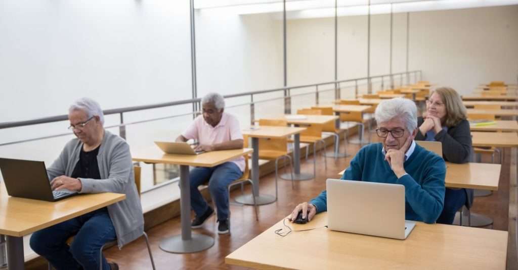 students attending a live virtual IT training session